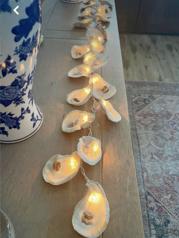 Charming Oyster Shell String Lights