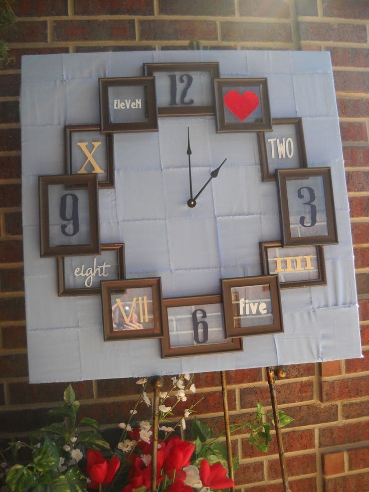 Charming Picture Frame Wall Clock Design