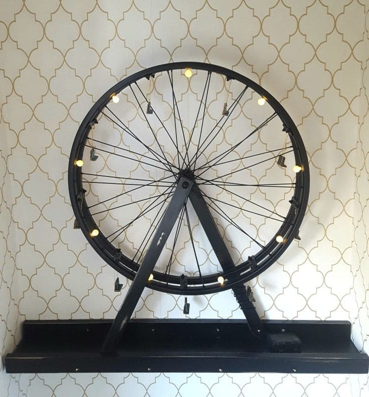 Chic Bicycle Wheel Light Display