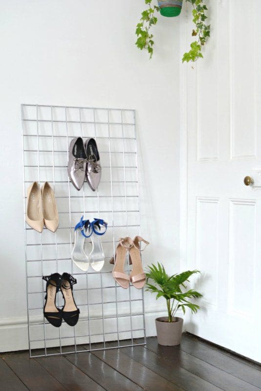 Chic Grid Panel Shoe Organizer