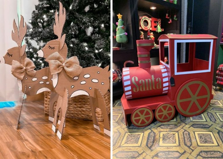 30 Creative Cardboard Christmas Decorations You Must Try This Holiday