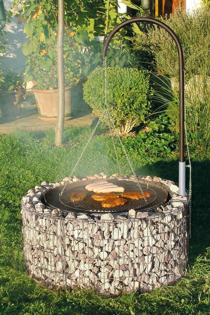 Circular Stone Barbecue Design