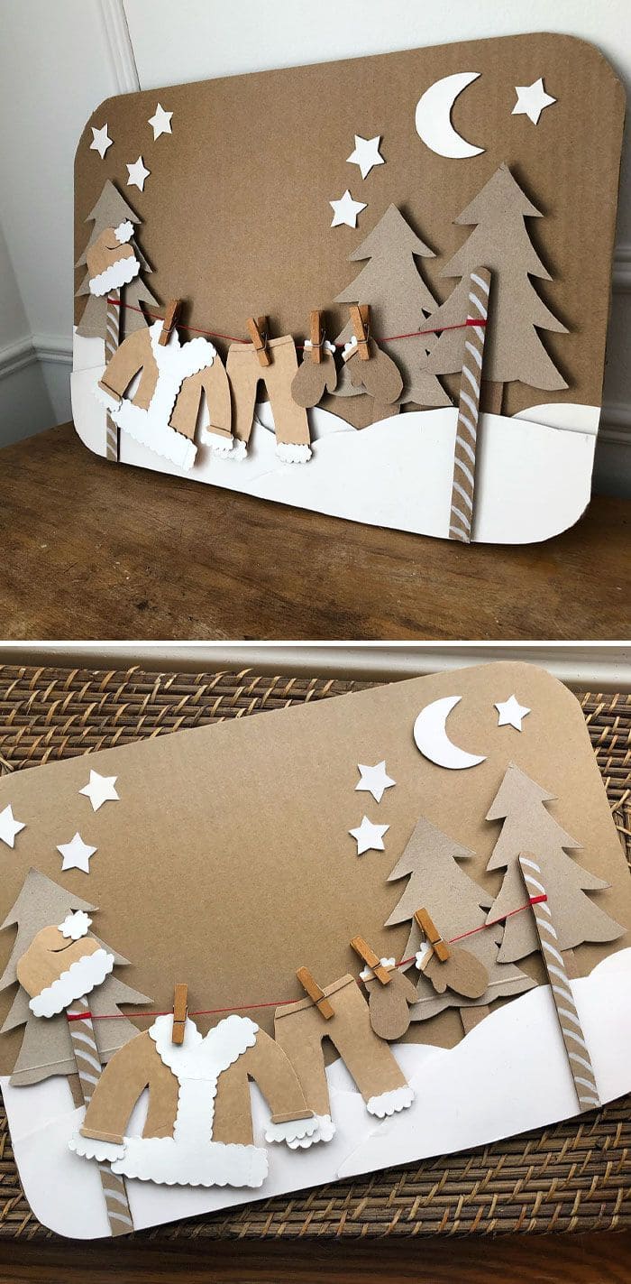 Clothesline Cardboard Display