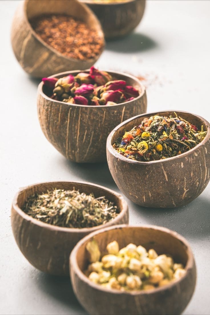 Coconut Shell Herb Bowls