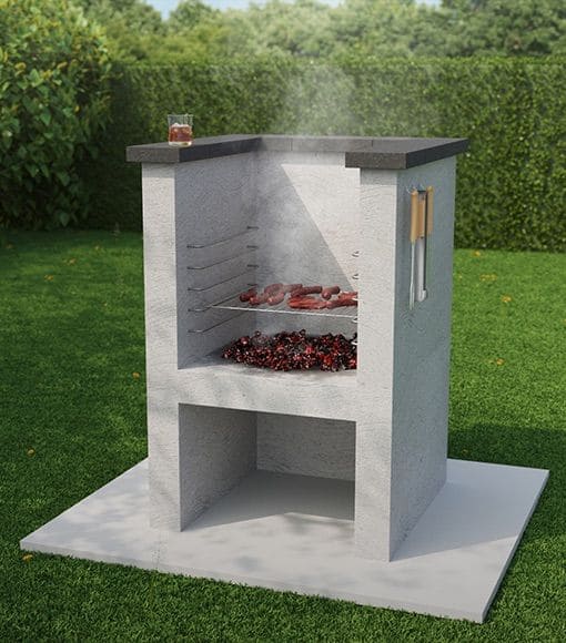 Compact Minimalist Brick BBQ Design