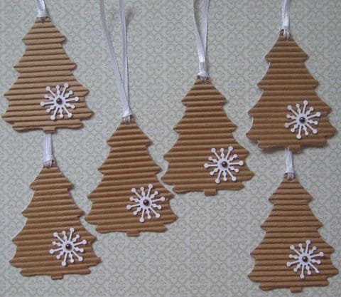 Corrugated Cardboard Tree Ornaments