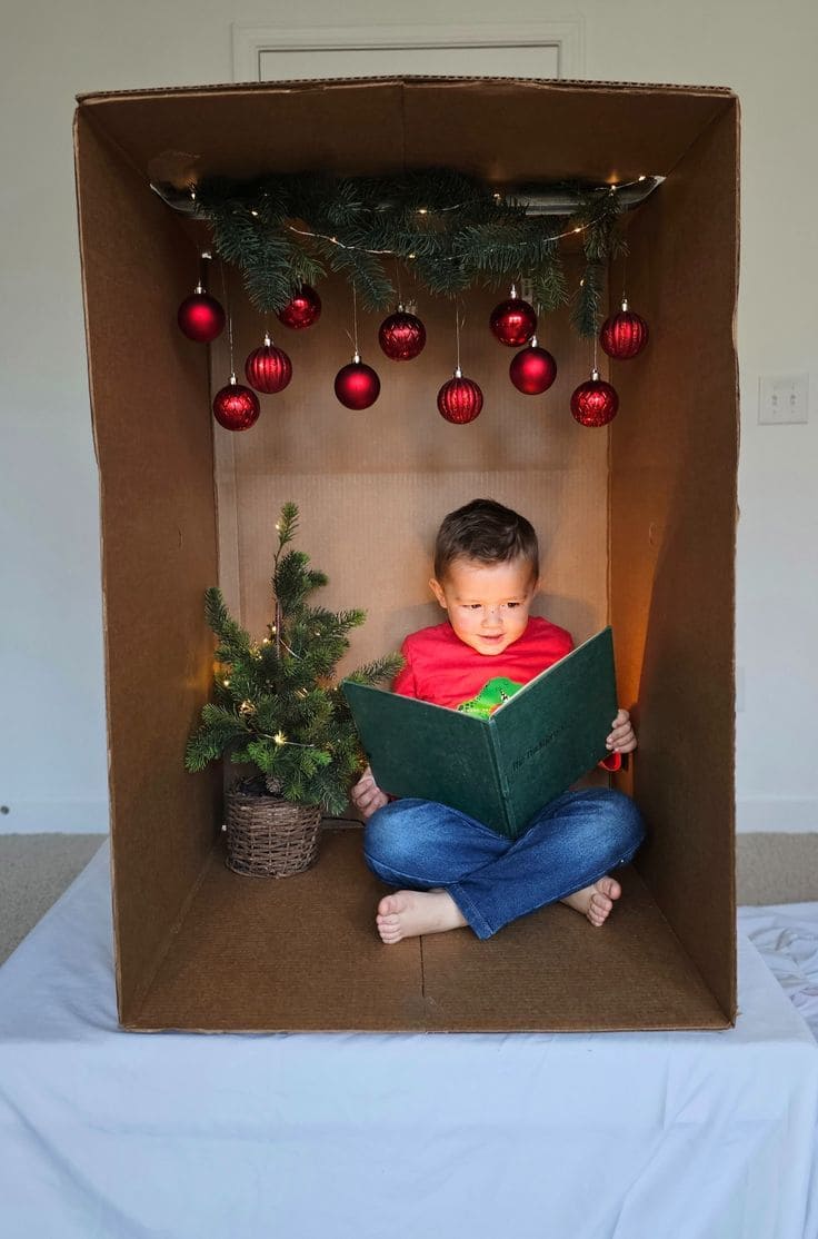 Cozy Christmas Reading Nook Box