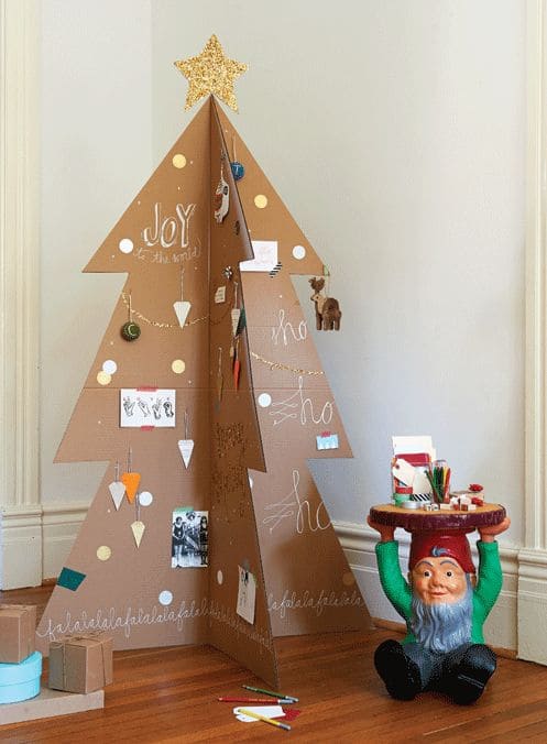 Creative Cardboard Christmas Tree Centerpiece