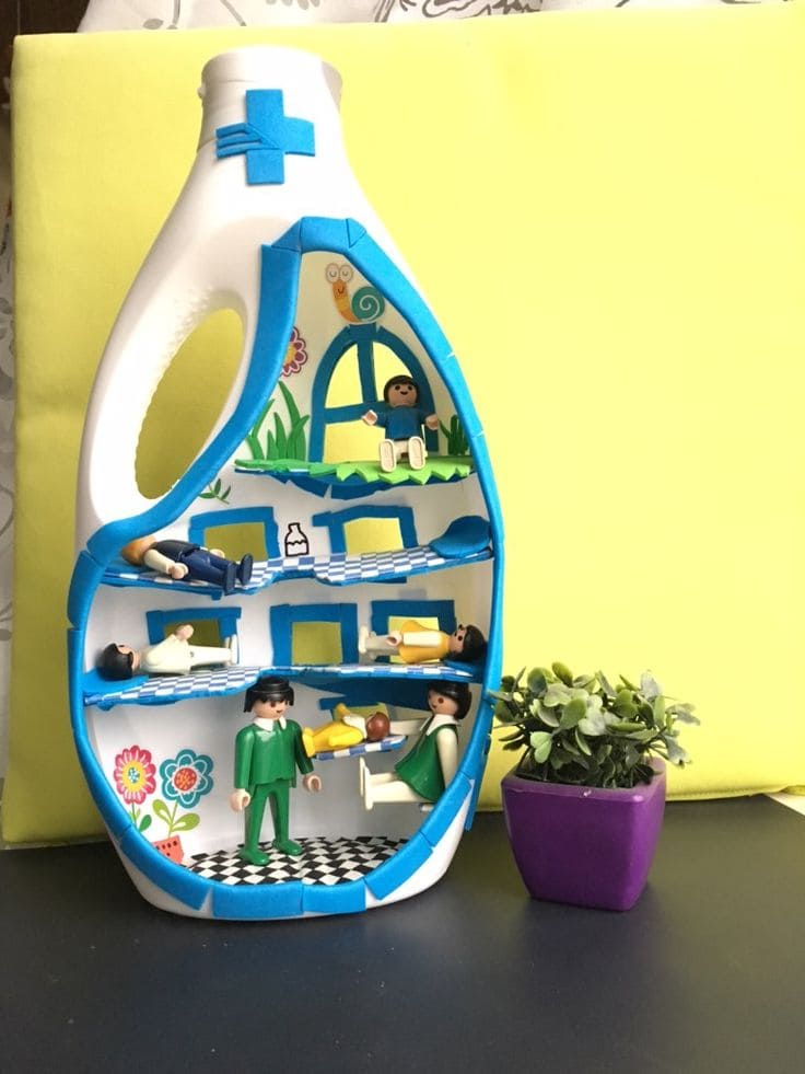 Creative Milk Jug Dollhouse Design