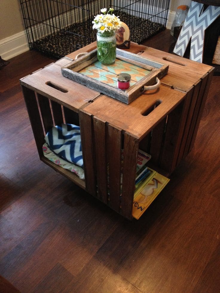 Creative Wooden Crate Coffee Table Design