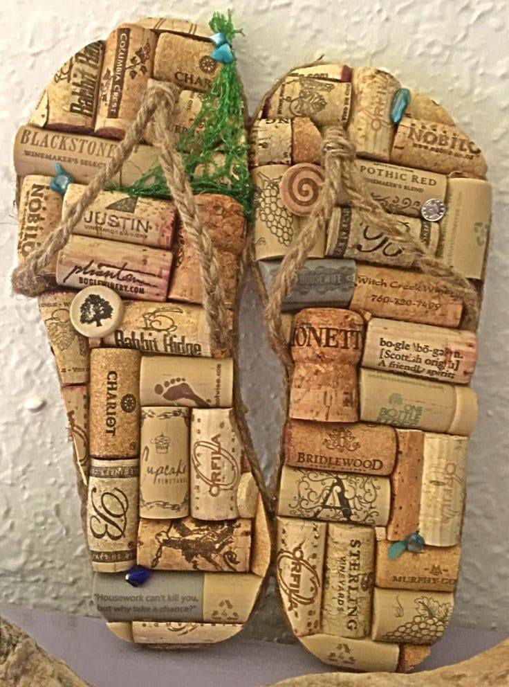 Cute Wine Cork Flip-Flop