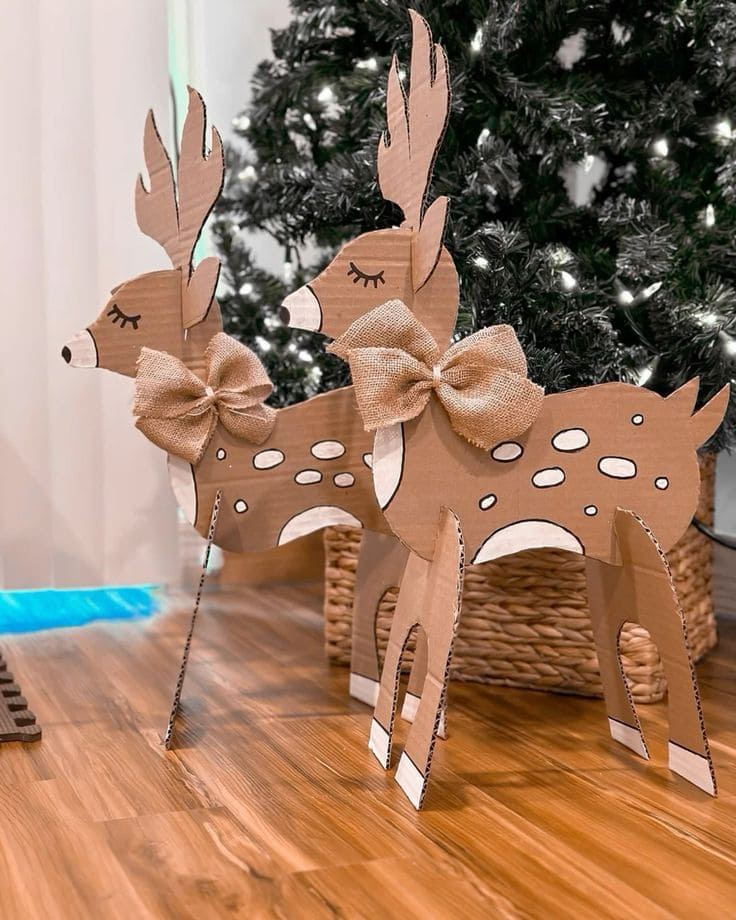 DIY Christmas Cardboard Reindeer