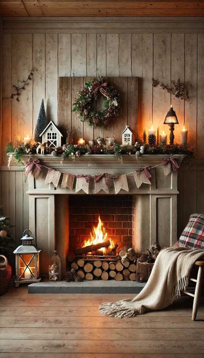 DIY Christmas Mantel Wonderland