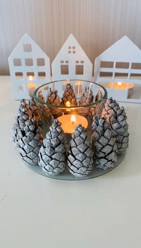 Elegant Pinecone Candle Centerpiece