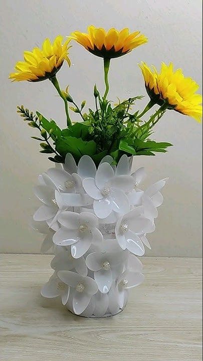 Elegant Plastic Spoon Flower Vase