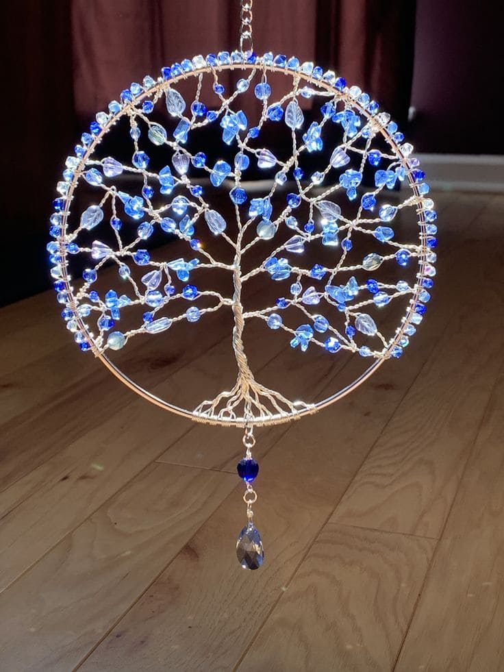 Enchanting Tree of Life Crystal Sun Catcher