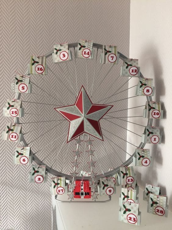 Festive Bicycle Wheel Advent Calendar