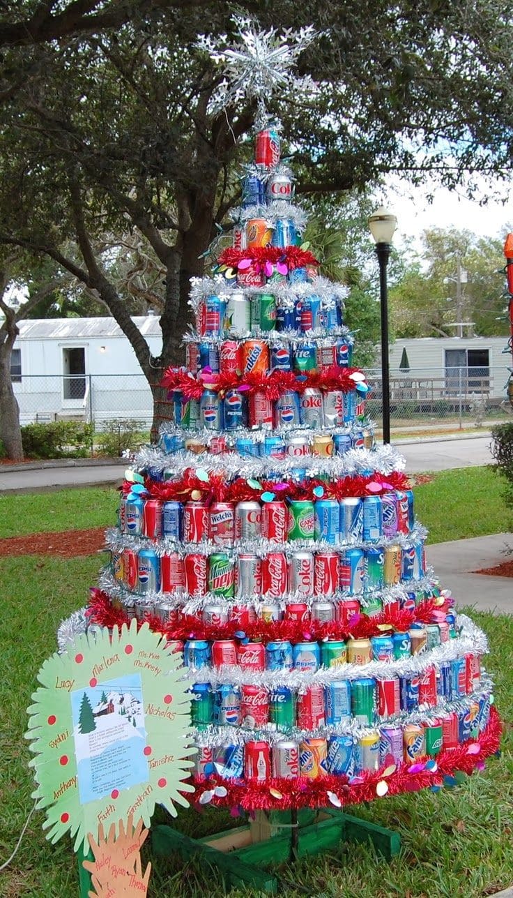 Festive Can Christmas Tree