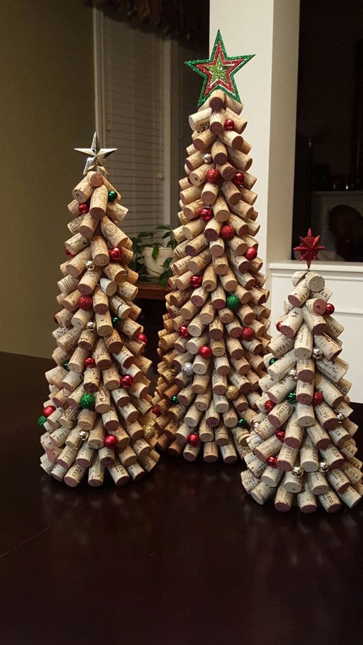 Festive Cork Christmas Trees