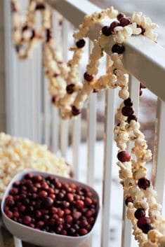 Festive Popcorn and Cranberry Garland Delight