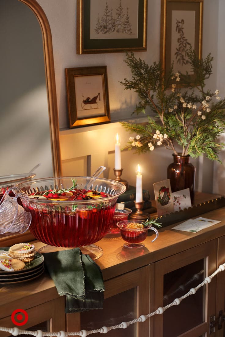 Festive Punch Station with Elegant Charm