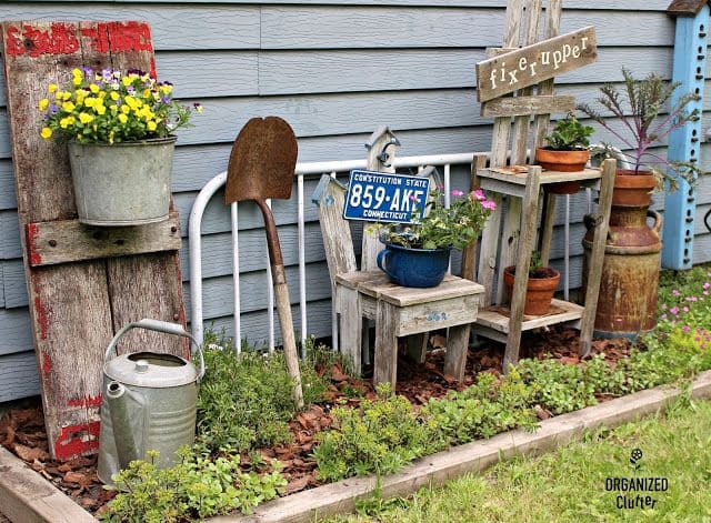 Fixer-Upper Garden Sign with Vintage Accents