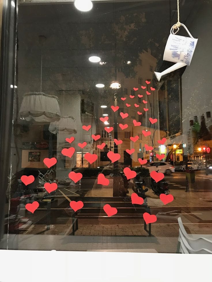 Floating Heart Window Decor