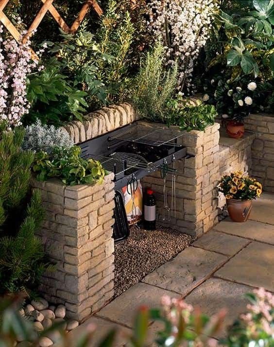 Garden-Inspired Brick Barbecue