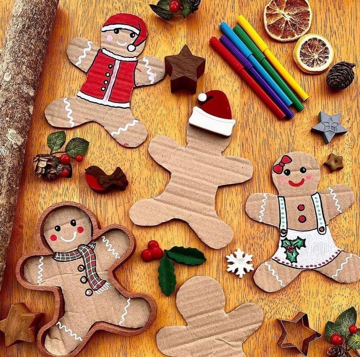 Gingerbread Cardboard Craft Decorations