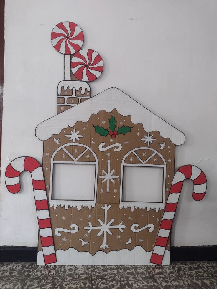 Gingerbread Cardboard Holiday Display