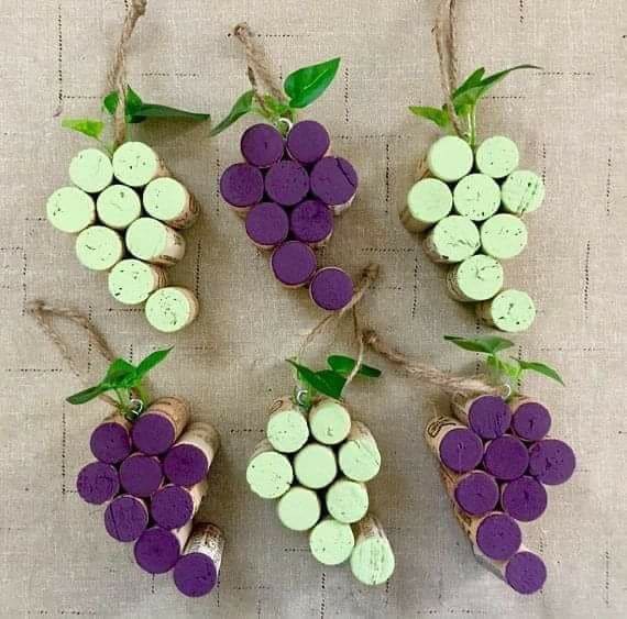 Grapeful Wine Cork Ornaments