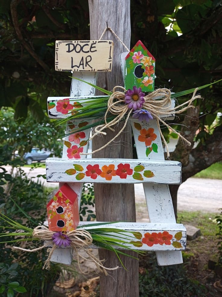 Hand-painted Doce Lar Garden Sign