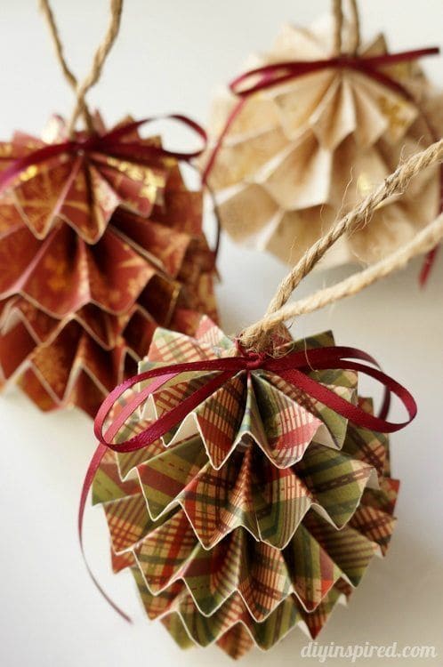 Handcrafted Origami Christmas Ornaments