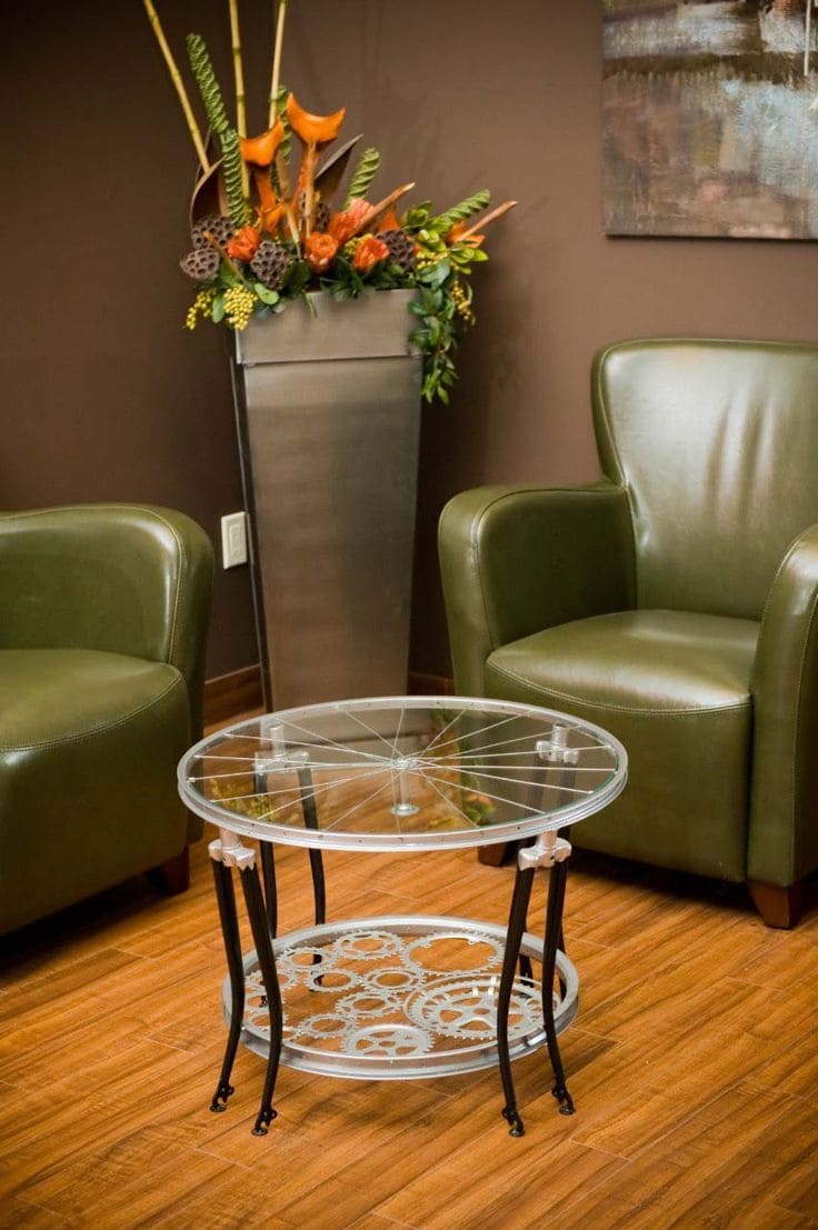 Industrial Chic Bicycle Wheel Coffee Table