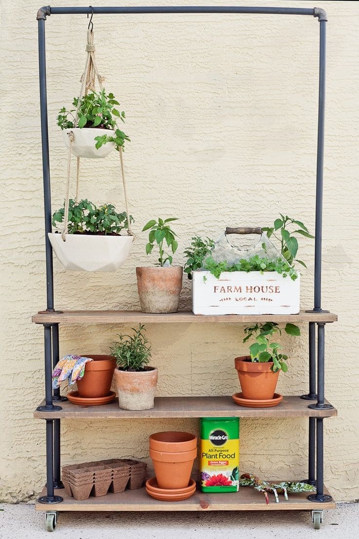 Industrial Garden Storage Rack