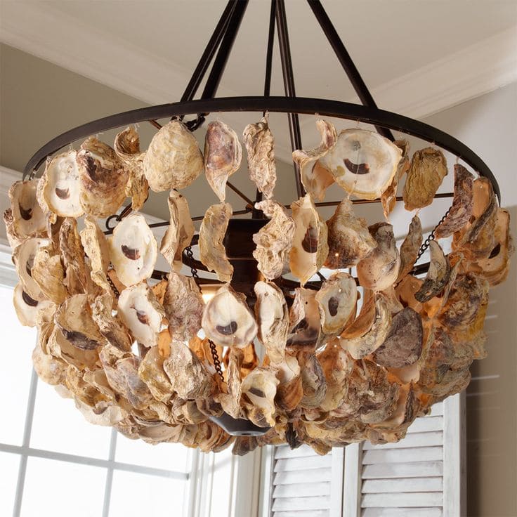 Luxurious Oyster Shell Chandelier Delight