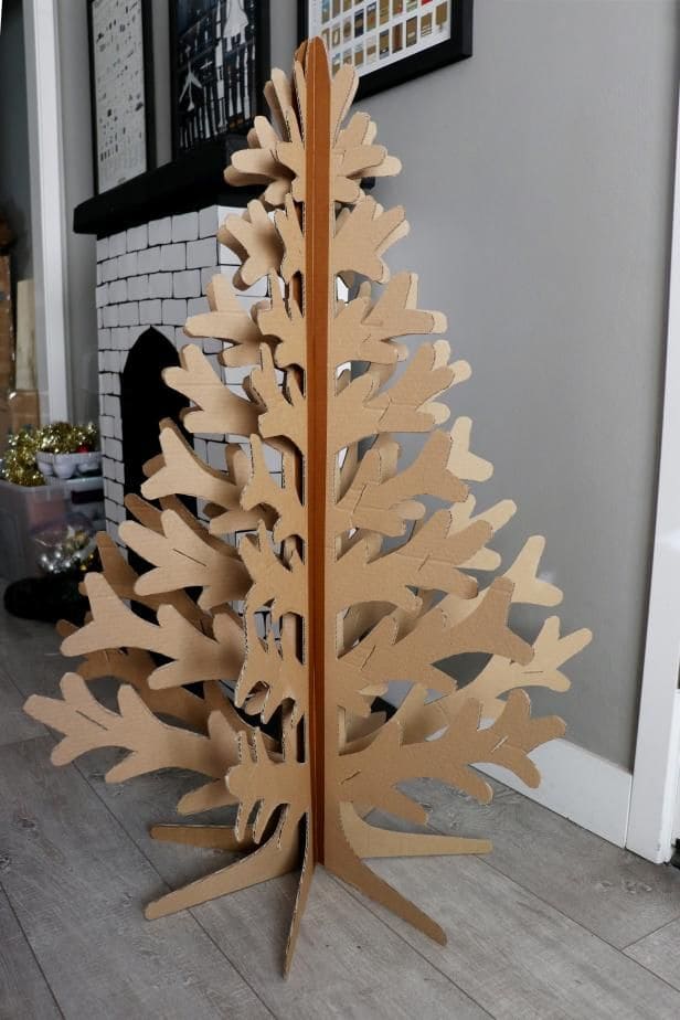 Minimalist Cardboard Christmas Tree