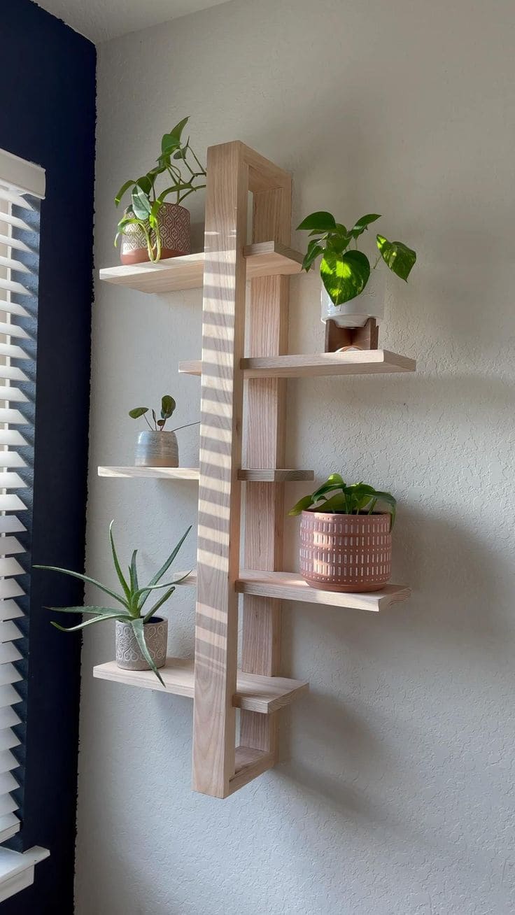 Minimalist Wooden Wall Shelves