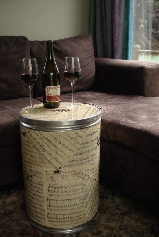 Musical Charm Barrel Coffee Table Design