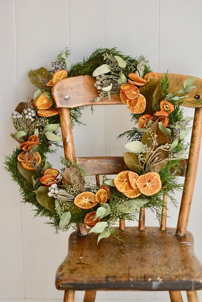 Natural Orange Autumnal Wreath