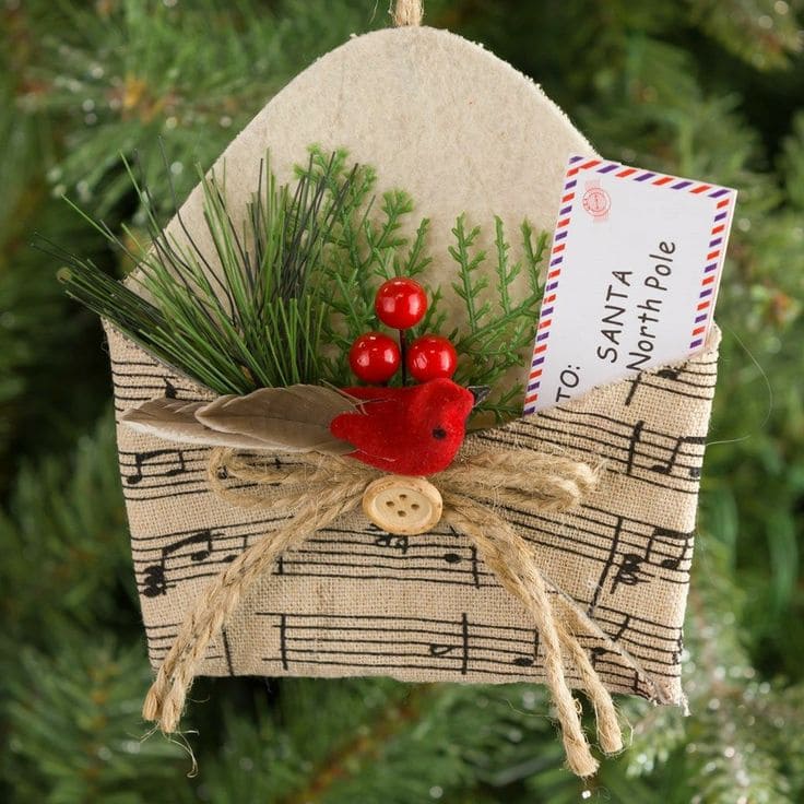 Nostalgic Musical Christmas Gift Envelopes