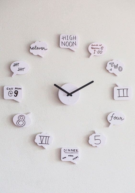 Personalized Thought Bubble Wall Clock