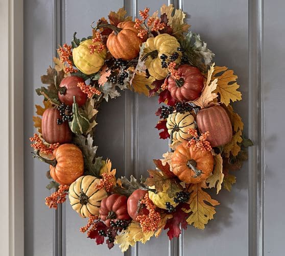 Pumpkin-Inspired Fall Wreath