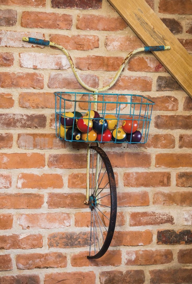 Quirky Bicycle Basket Wall Storage