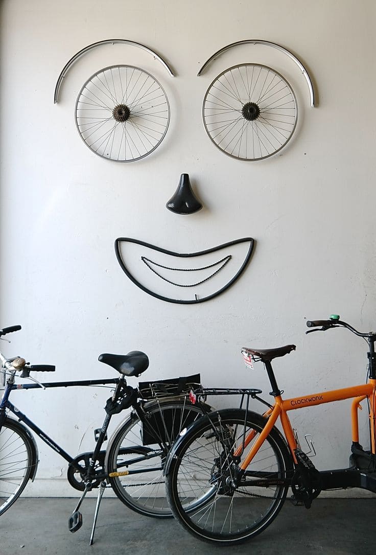 Quirky Bicycle Wheel Wall Art