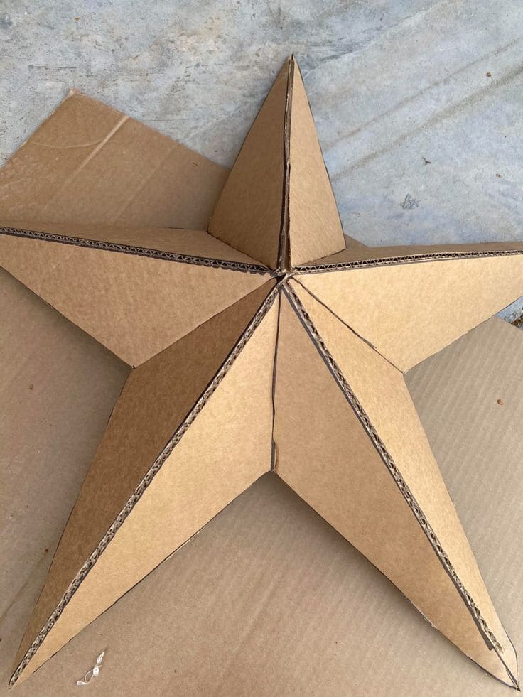 Radiant Cardboard Star Holiday Decoration