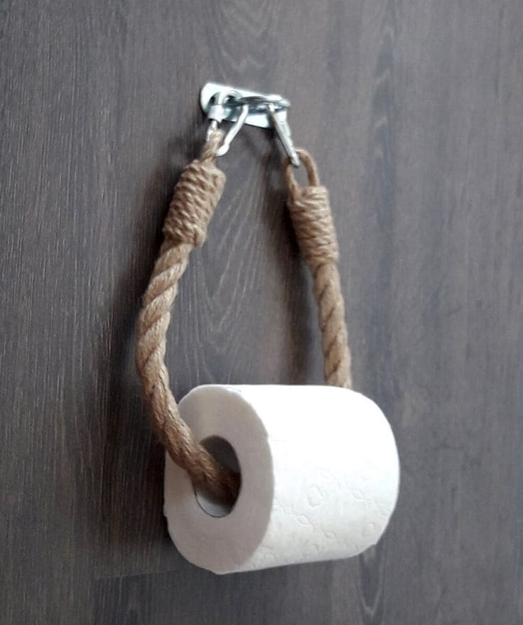 Rope Toilet Paper Holder Idea