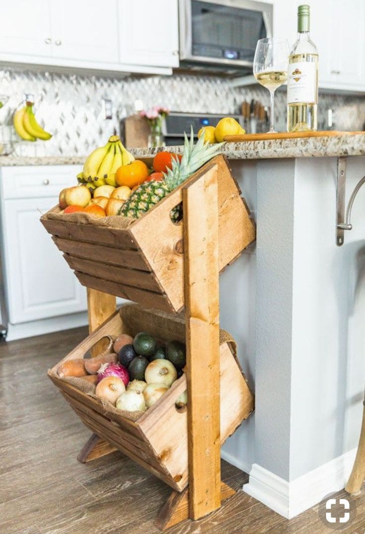 Rustic DIY Wooden Crate Fruit Stand