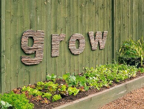 Rustic Grow Sign for Inspiring Gardens