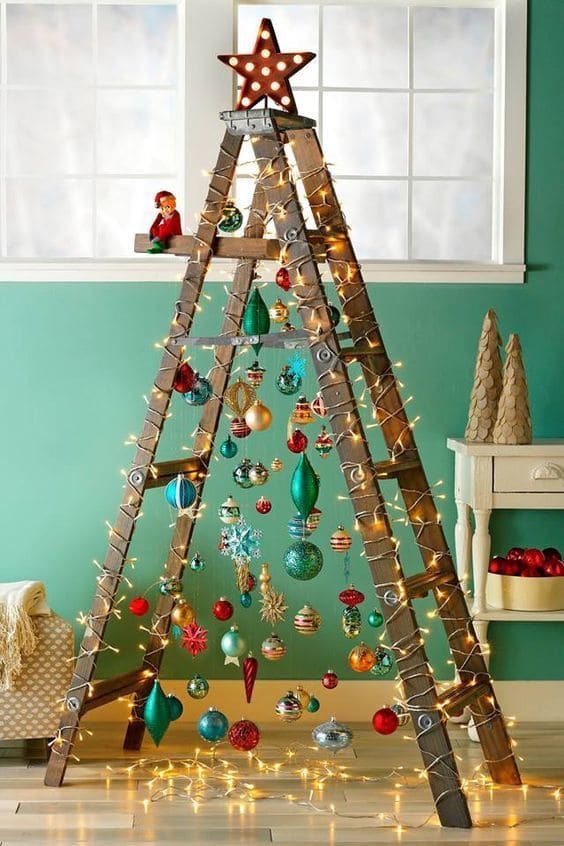 Rustic Ladder Christmas Tree